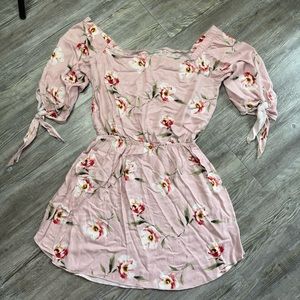 Floral off shoulder dress